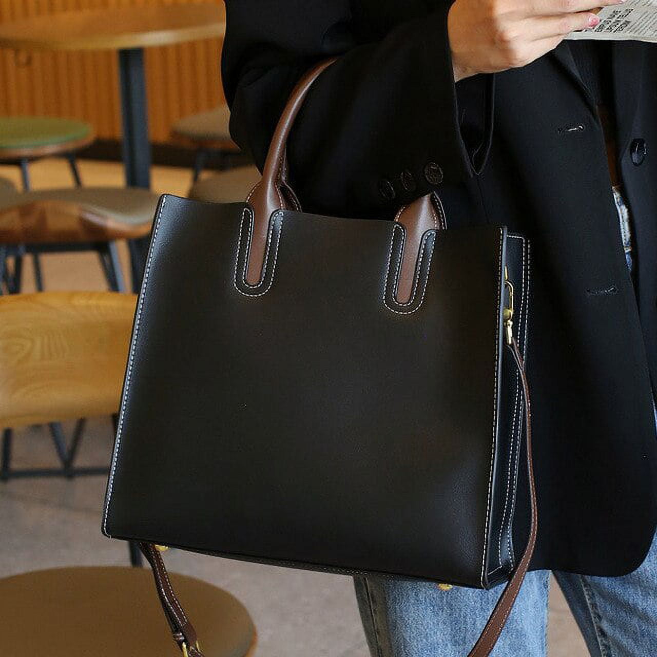 CoCopeaunt Soft Cowhide Leather Bag Womens High Capacity Fashion Shoulder Bag Lady Business Handbags Luxury Designer High Quality Totes