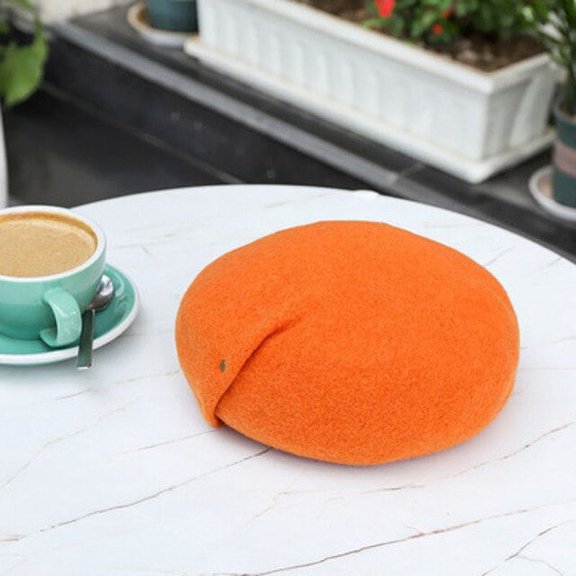 CoCopeaunt Solid Colored Wool, Rivet Hats, Women’s Autumn And Winter Thickening, Warm Berets, Vintage Painter’S Hats