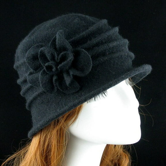 CoCopeaunt South Korea Version Wool Basin Hat Autumn Winter Cap Elegant Top Hat Wool Hat