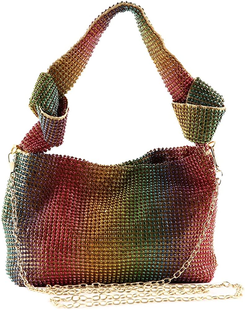 CoCopeaunt Sparkly Rhinestone Top Handle Bag Totes for Women Chic ...