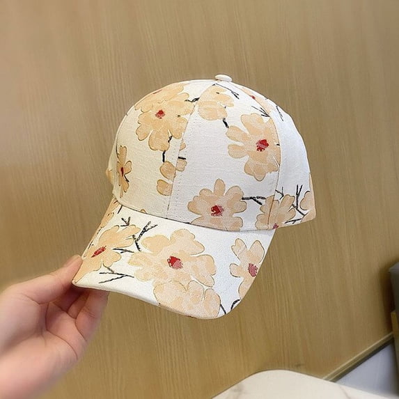 CoCopeaunt Spring, Summer, And Korean Versions Of The Mixed Color Flower Baseball Cap, Ms. Fashion’S Travel Visor Cap In Paris