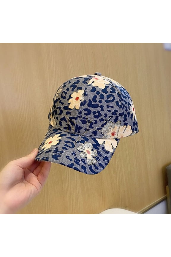 Spring, Summer, And Korean Versions Of The Mixed Color Flower Baseball Cap, Ms. Fashion’S Travel Visor Cap In Paris