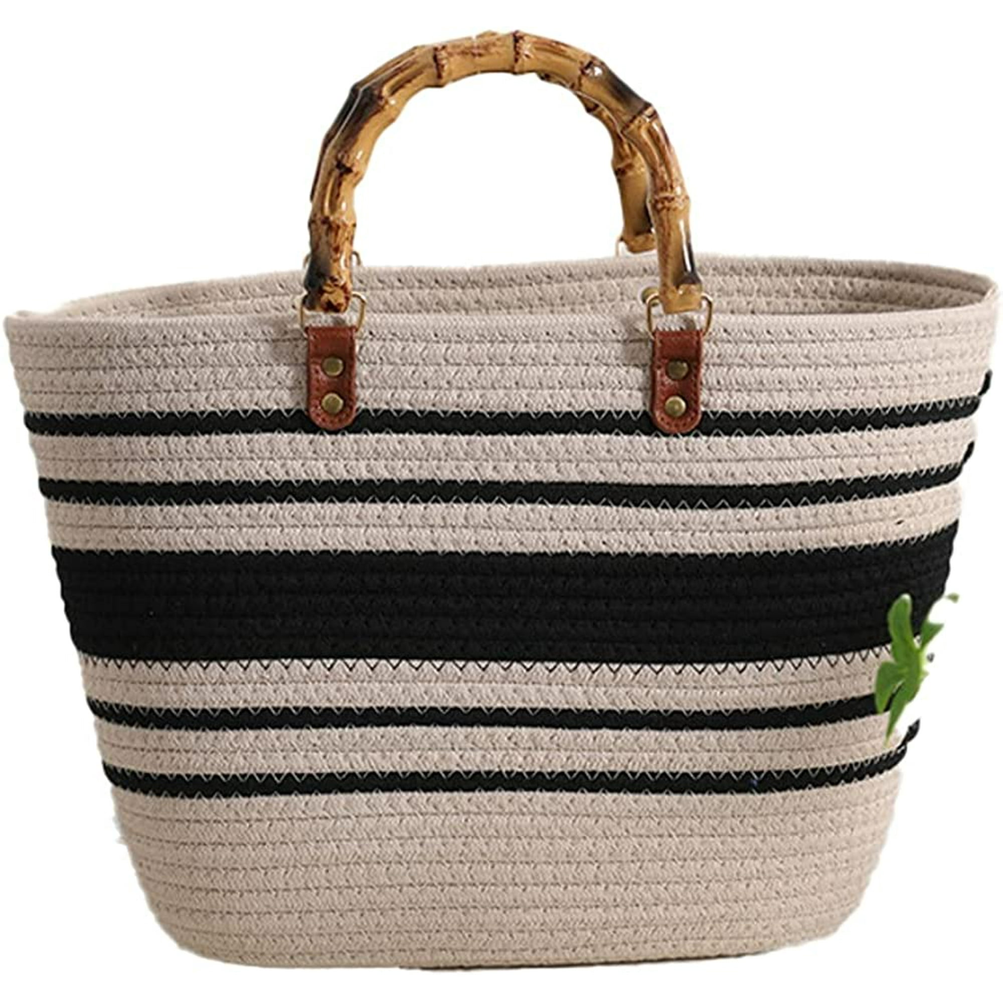  Women Tote Bag Straw Hobo Handbag Fashion Woven Top