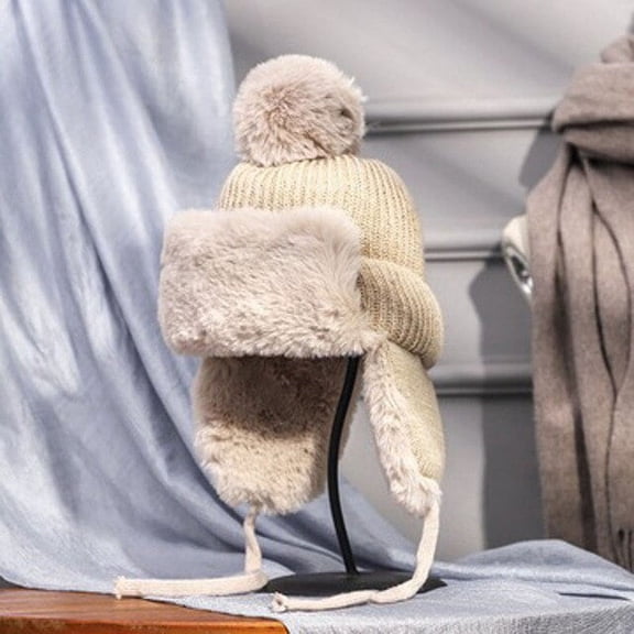 CoCopeaunt Suede Warm Knit Earmuffs, Lei Feng Hats, Korean Cute, Matching Hats, Fall/winter Schoolgirl Floppy Knit Hats