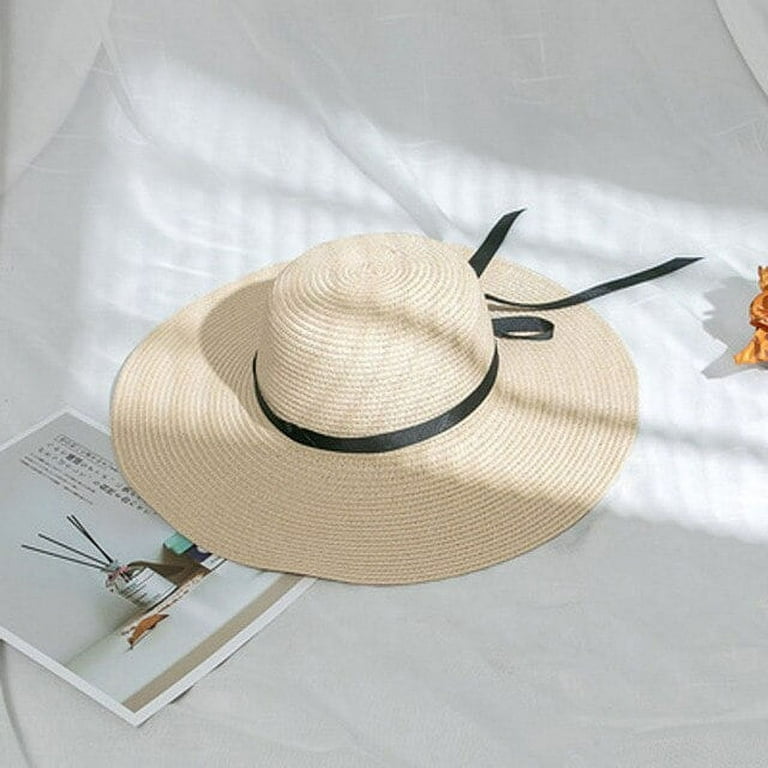 CoCopeaunt Summer Beach European-American Style Large-Brimmed Bow