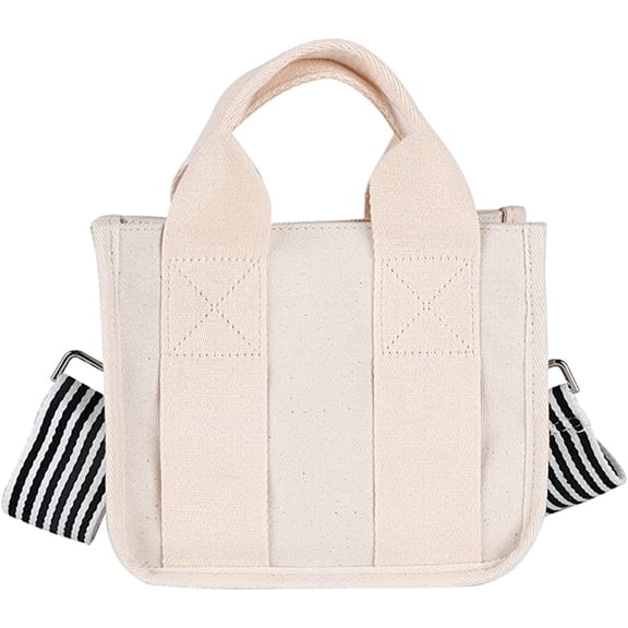 CoCopeaunt Tote Bag Casual Stylish Stripe Stachel Bag Women Quilted Students Shoulder Bag Canvas Bag