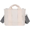 thumbnail image 1 of CoCopeaunt Tote Bag Casual Stylish Stripe Stachel Bag Women Quilted Students Shoulder Bag Canvas Bag, 1 of 7