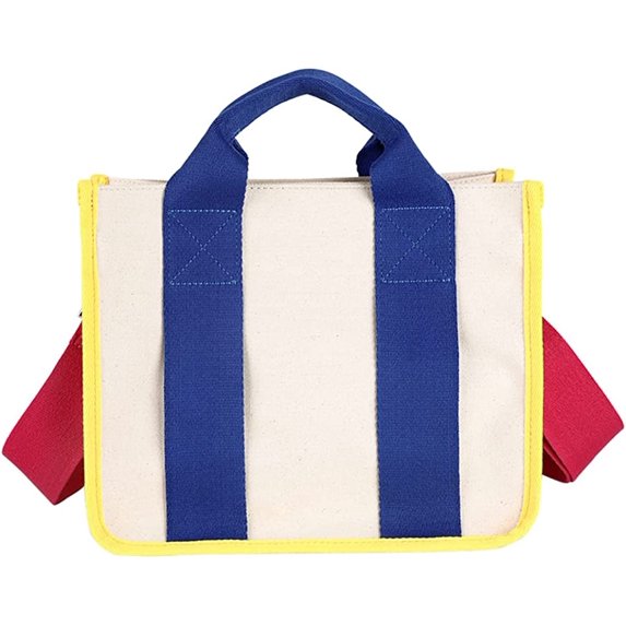 CoCopeaunt Tote Bag Casual Stylish Stripe Stachel Bag Women Quilted Students Shoulder Bag Canvas Bag