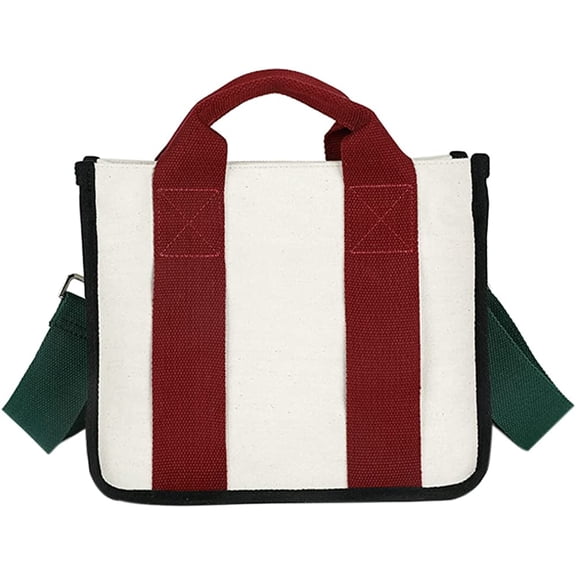 CoCopeaunt Tote Bag Casual Stylish Stripe Stachel Bag Women Quilted Students Shoulder Bag Canvas Bag