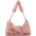 thumbnail image 1 of CoCopeaunt Tote Bag Women Fuffy Fleece Plush Trendy Shoulder Bag Ladies Quilted Casual Soft Warm Chain Bag, 1 of 7