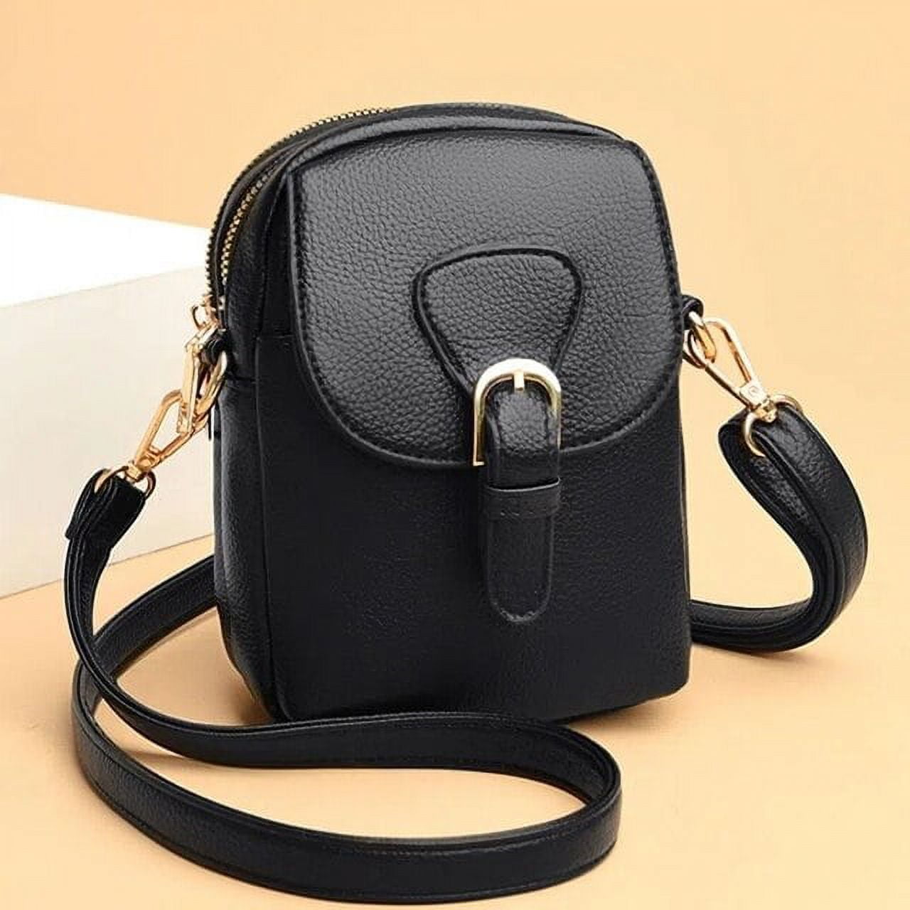 CoCopeaunt Vintage Fashion Small Shoulder Bags For Women Retro PU Leather  Crossbody Phone Purse Messenger Bag Handbag Pouch 