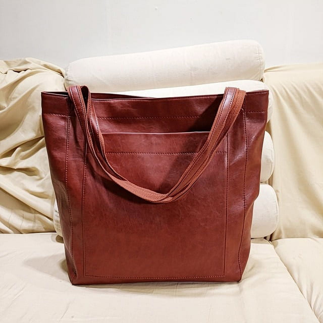 CoCopeaunt Vintage Style Solid Color Soft PU Leather Purses