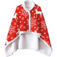 thumbnail image 1 of CoCopeaunt Wearable Blanket Flannel Shawl Blanket, Oversized Fleece Throw Blankets Snowflake Poncho, Cozy Gifts For Women, 47 X 59\\, 1 of 6