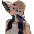 thumbnail image 1 of CoCopeaunt Wide Brim Sun Hat Women UV Protection Bucker Hat Chic Dots Soft Foldable Ponytail Cap Visors Beach Outdoor Summer, 1 of 2