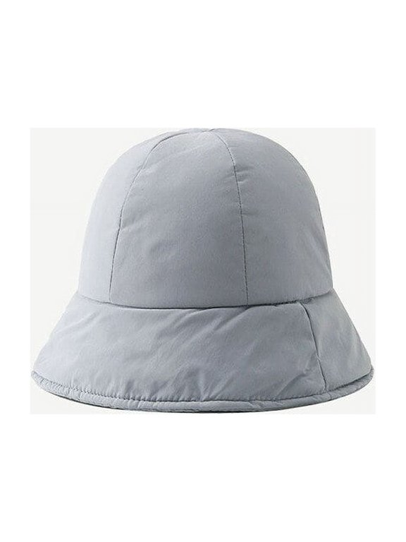 Winter Cute Japanese Pure-Color Down Round-Topped Fisherman Hat With Warm Basin Hat Small Round Hat