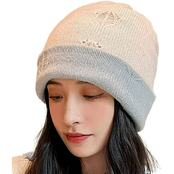CoCopeaunt Women Beanie Skull Hat Slouchy Cable Knitted Warm Fuzzy Cap Stretch Thick Trendy Hats