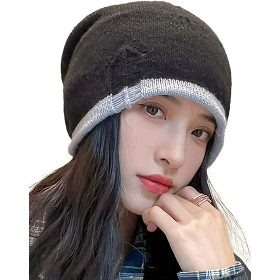 CoCopeaunt Women Beanie Skull Hat Slouchy Cable Knitted Warm Fuzzy Cap Stretch Thick Trendy Hats