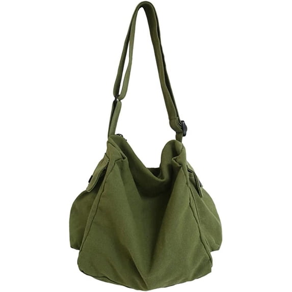 CoCopeaunt Women Chic Canvas Messenger Bag Large Hobo Crossbody Shoulder Bags with Multiple Pockets