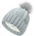 thumbnail image 1 of CoCopeaunt Women Chunky Beanie Hat Winter Thick Warm Fuzzy Knit Pom Skull Cap, 1 of 7