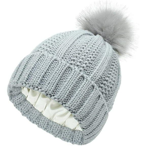 CoCopeaunt Women Chunky Beanie Hat Winter Thick Warm Fuzzy Knit Pom Skull Cap