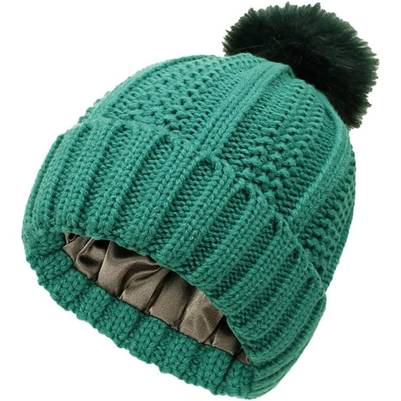 CoCopeaunt Women Chunky Beanie Hat Winter Thick Warm Fuzzy Knit Pom Skull Cap