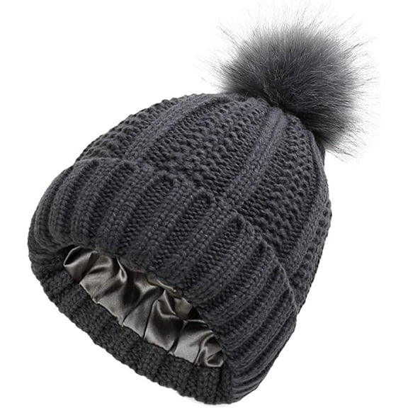 CoCopeaunt Women Chunky Beanie Hat Winter Thick Warm Fuzzy Knit Pom Skull Cap