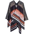 thumbnail image 1 of CoCopeaunt Women Colorful Shawls Wraps Open Front Poncho Blanket Winter Cardigan Sweater Coat Scarf, 1 of 7
