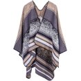 thumbnail image 1 of CoCopeaunt Women Colorful Shawls Wraps Open Front Poncho Blanket Winter Cardigan Sweater Coat Scarf, 1 of 7