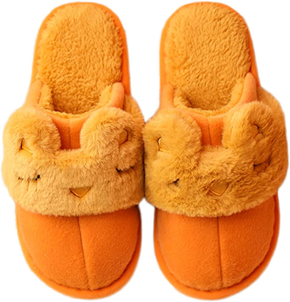 CoCopeaunt Women Cute Animal House Memory Foam Slippers Winter Plush