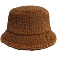 thumbnail image 1 of CoCopeaunt Women Fluffy Bucket Hat Casual Fuzzy Plush Cozy Girls Students Fisherman Cap, 1 of 6