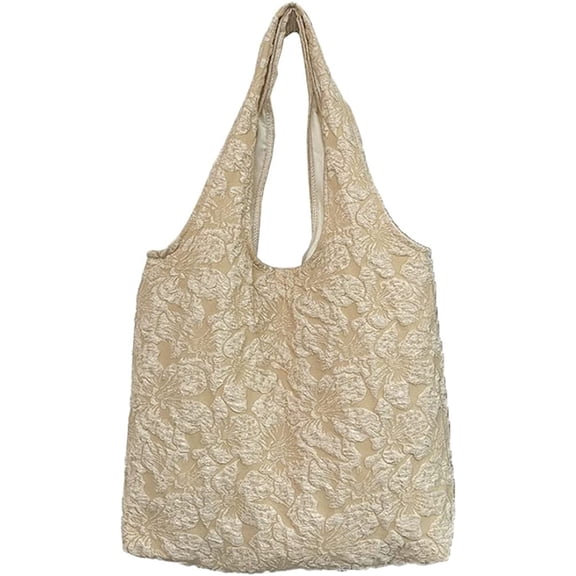 CoCopeaunt Women Girls Canvas Hobo Handbags Exquise Floral Fashion Shoulder Bag Large Lightweight Totes