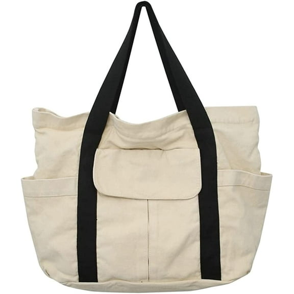 CoCopeaunt Women Girls Fashion Tote Hobo Bag Retro Canvas Shoulder Bag Purse Large Handbag