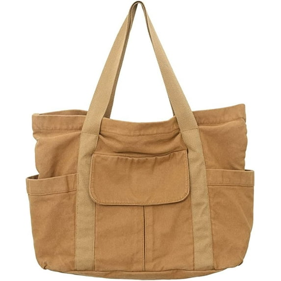 CoCopeaunt Women Girls Fashion Tote Hobo Bag Retro Canvas Shoulder Bag Purse Large Handbag