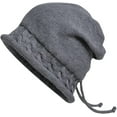 thumbnail image 1 of CoCopeaunt Women Knit Beanie Skull Hat Slouchy Chunky Warm Soft Stretch Trendy Drawstring Cap, 1 of 7