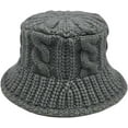 thumbnail image 1 of CoCopeaunt Women Knit Bucket Hat Trendy Fluffy Winter Cozy Fuzzy Girls Students Fisherman Cap, 1 of 7