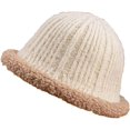 thumbnail image 1 of CoCopeaunt Women Knit Bucket Hat Trendy Fluffy Winter Cozy Wool Plush Girls Students Domed Fisherman Cap, 1 of 6