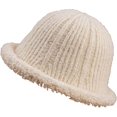 thumbnail image 1 of CoCopeaunt Women Knit Bucket Hat Trendy Fluffy Winter Cozy Wool Plush Girls Students Domed Fisherman Cap, 1 of 6
