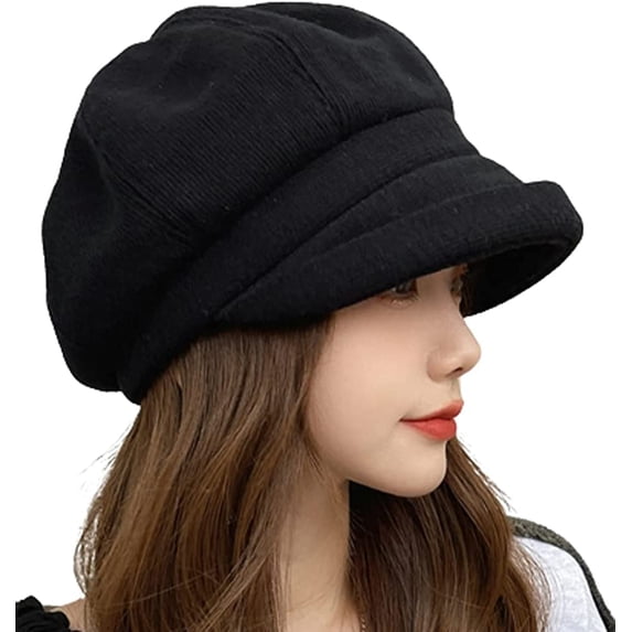 CoCopeaunt Women Newsboy Caps Casual Visor Beret Hat Cozy Retro Vintage Cabbie Hat for Ladies Girls