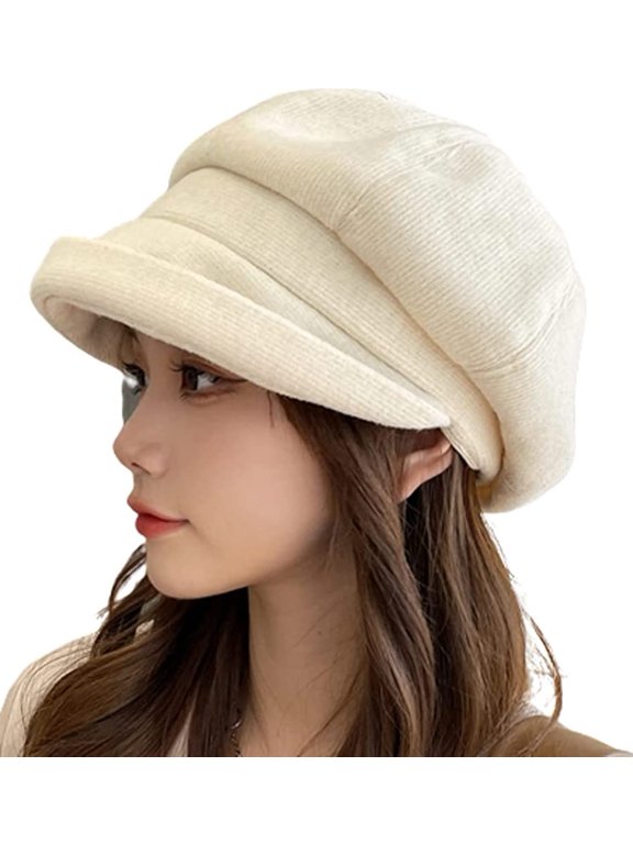 Women Newsboy Caps Casual Visor Beret Hat Cozy Retro Vintage Cabbie Hat for Ladies Girls