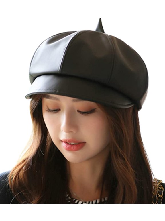 Women Newsboy Caps Trendy Casual Visor Beret Hat Retro Vintage Cabbie Hat for Ladies Girls