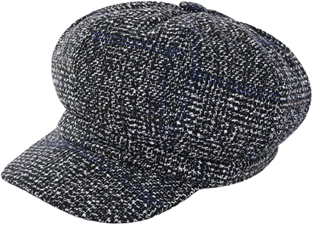 GEMIVE Vintage Baskenmütze Damen - Blaue Cowboy Blumen Mütze Mit Verstellbarem Bund