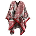 thumbnail image 1 of CoCopeaunt Women Patterned Shawl Wrapes Open Front Poncho Sweater Cardigan Blanket Warm Soft Scarf, 1 of 6