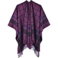 thumbnail image 1 of CoCopeaunt Women Plaid Shawl Wrap Poncho Double Side Split Large Shawl Scarf Winter Warm Fashion Shawl Blanket, 1 of 5