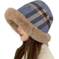 thumbnail image 1 of CoCopeaunt Women Plush Fluffy Bucket Hat Warm Winter Cozy Fuzzy Brim Girls Fisherman Cap, 1 of 6