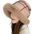 thumbnail image 1 of CoCopeaunt Women Plush Fluffy Bucket Hat Warm Winter Cozy Fuzzy Brim Girls Fisherman Cap, 1 of 6