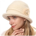 thumbnail image 1 of CoCopeaunt Women Plush Warm Knitted Wool Bucket Hat Ladies Slouchy Chunky Beanie Warm Winter Cap, 1 of 6