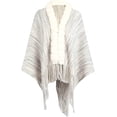 thumbnail image 1 of CoCopeaunt Women Poncho Shawls Warm Thick Fluffy Plush Tassels Cardigan Cape Coat, 1 of 6