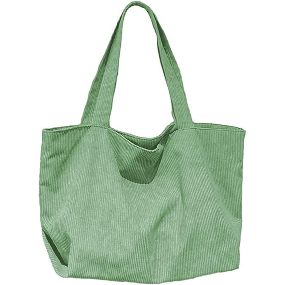 CoCopeaunt Women Retro Corduroy Large Tote Bag Corduroy Trendy Shoulder Bag Casual Lightweight Handbag