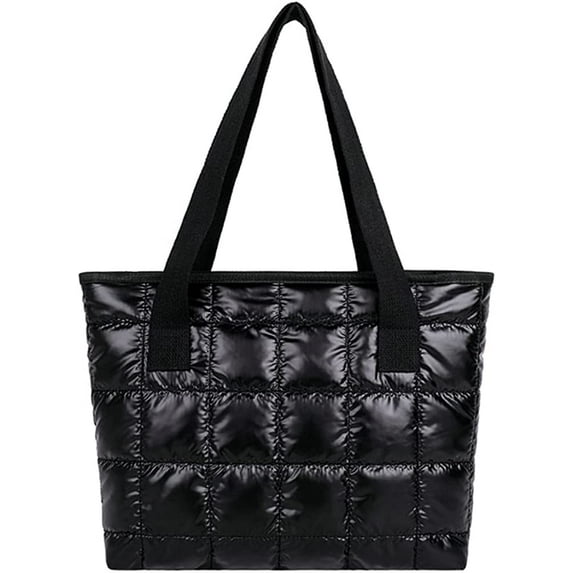 CoCopeaunt Women Retro Nylon Tote Hanbag Large Quilted Cotton Down Hobo Shoulder Bag Purse