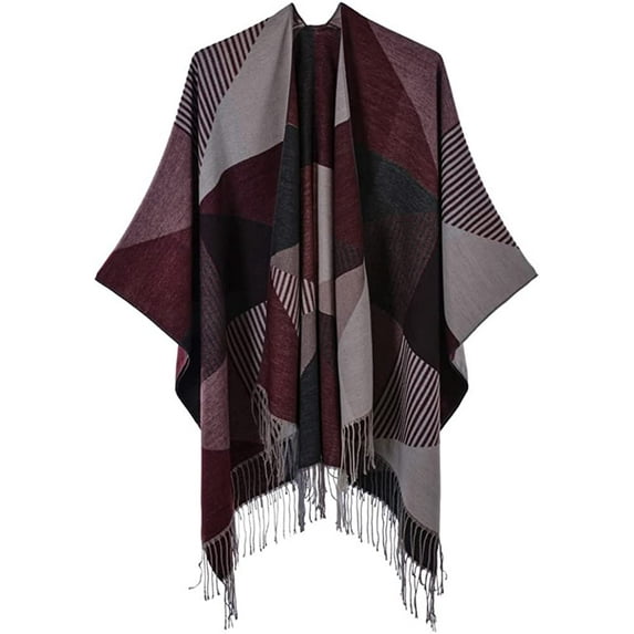 CoCopeaunt Women Retro Shawl Wraps Sweater Long Cardigan Poncho Open Front Coat Scarf Blanket